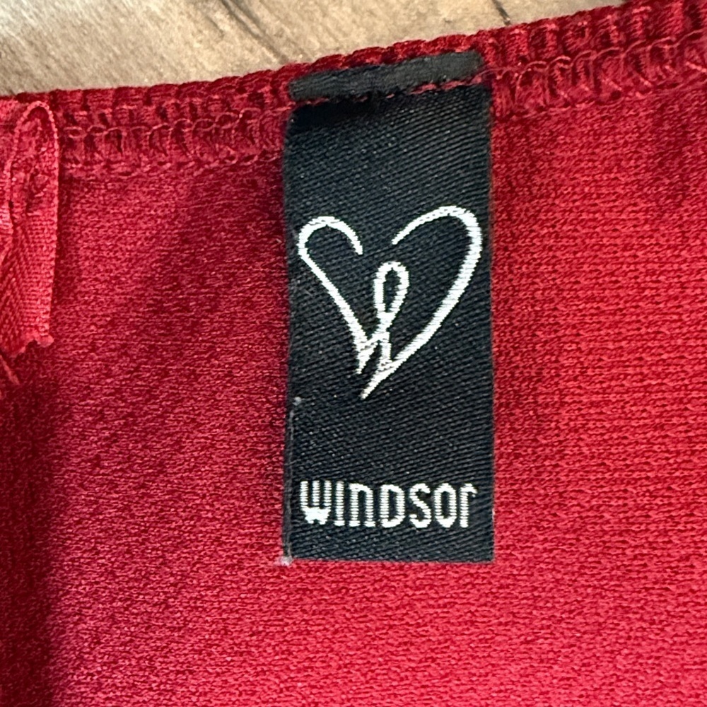 Windsor Red Dress with Black Lace Trim - Picture 9 of 9